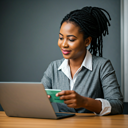 Business professional using platform